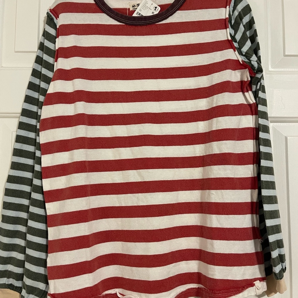 Free People Sawyer Striped Tee NWT Size XS - Picture 5 of 6